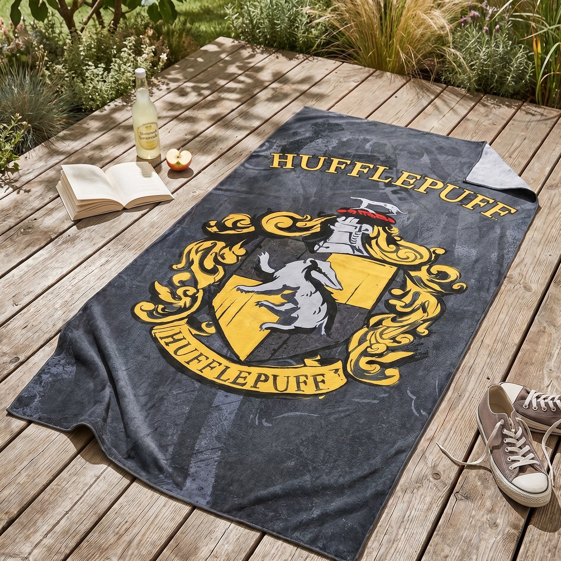 Produktbild Harry Potter - Hufflepuff Wappen Strandtuch