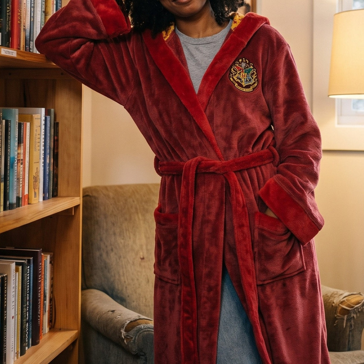 Immagine del prodotto Harry Potter - Accappatoio rosso con stemma di Grifondoro