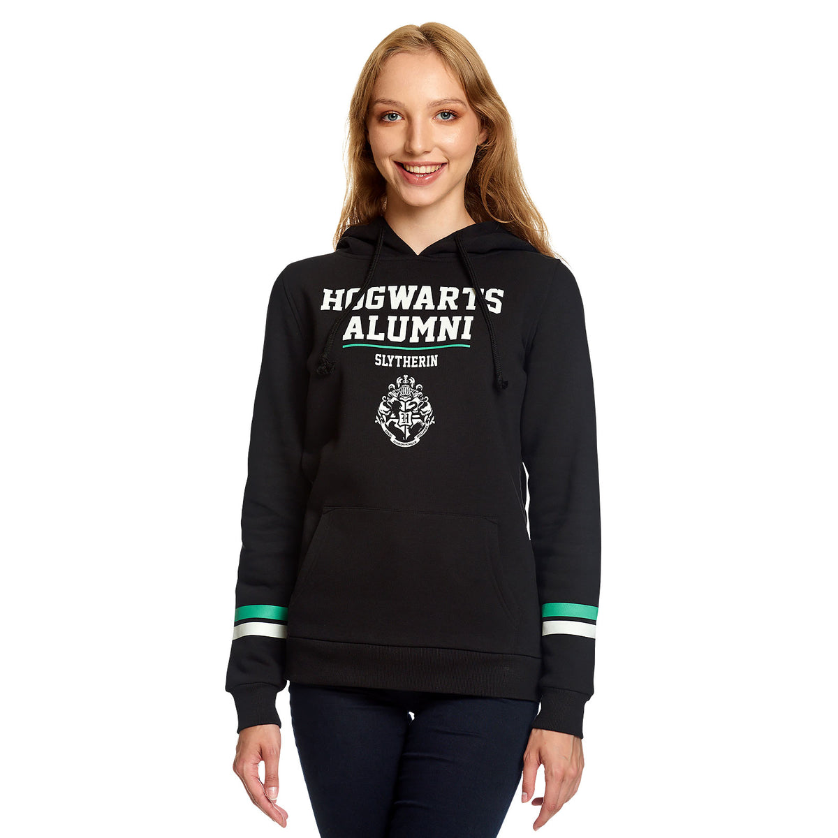 Image produit Harry Potter - Sweat à capuche Slytherin Hogwarts Alumni pour femmes en noir