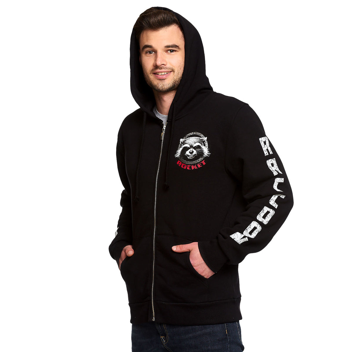 Image produit Les Gardiens de la Galaxie - Sweat à capuche Rocket Raccoon noir
