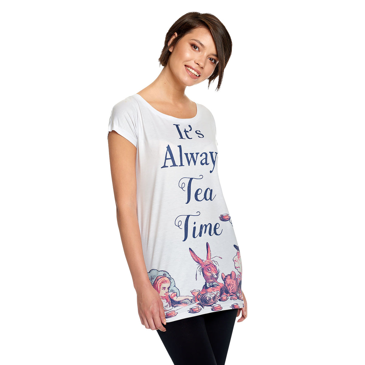 Image produit T-shirt femme Tea Time pour les fans d'Alice au pays des merveilles