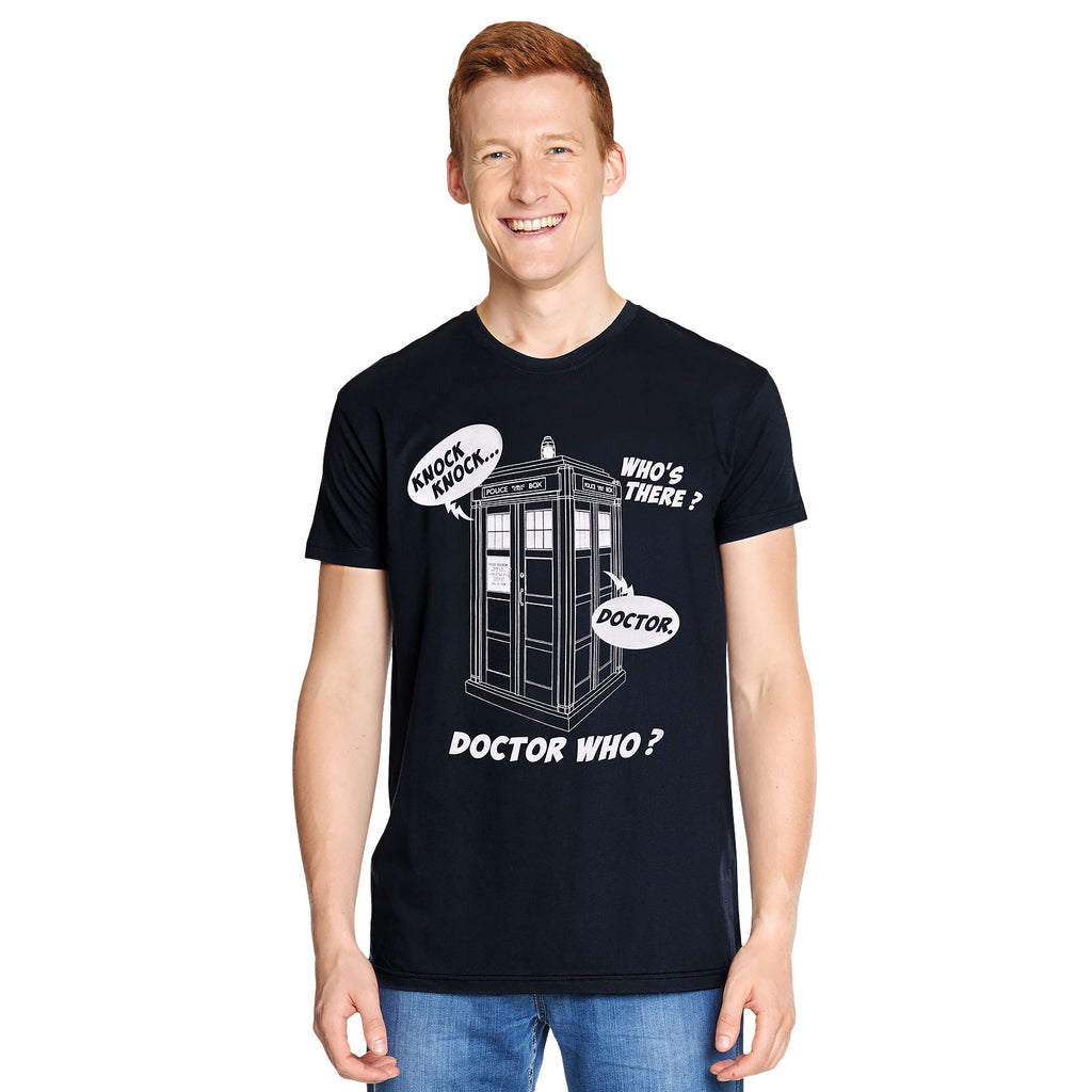 Immagine del prodotto Doctor Who - T-shirt blu Tardis Knock Knock