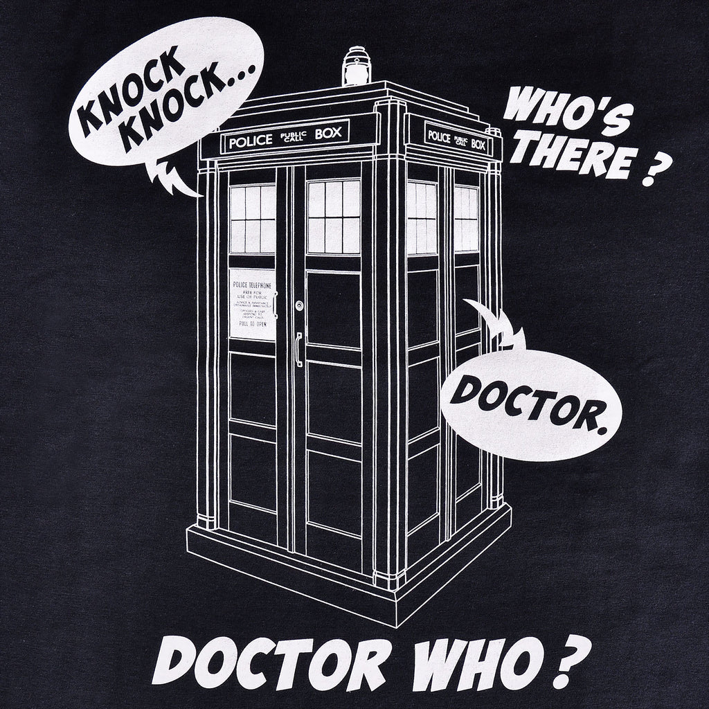 Immagine del prodotto Doctor Who - T-shirt blu Tardis Knock Knock