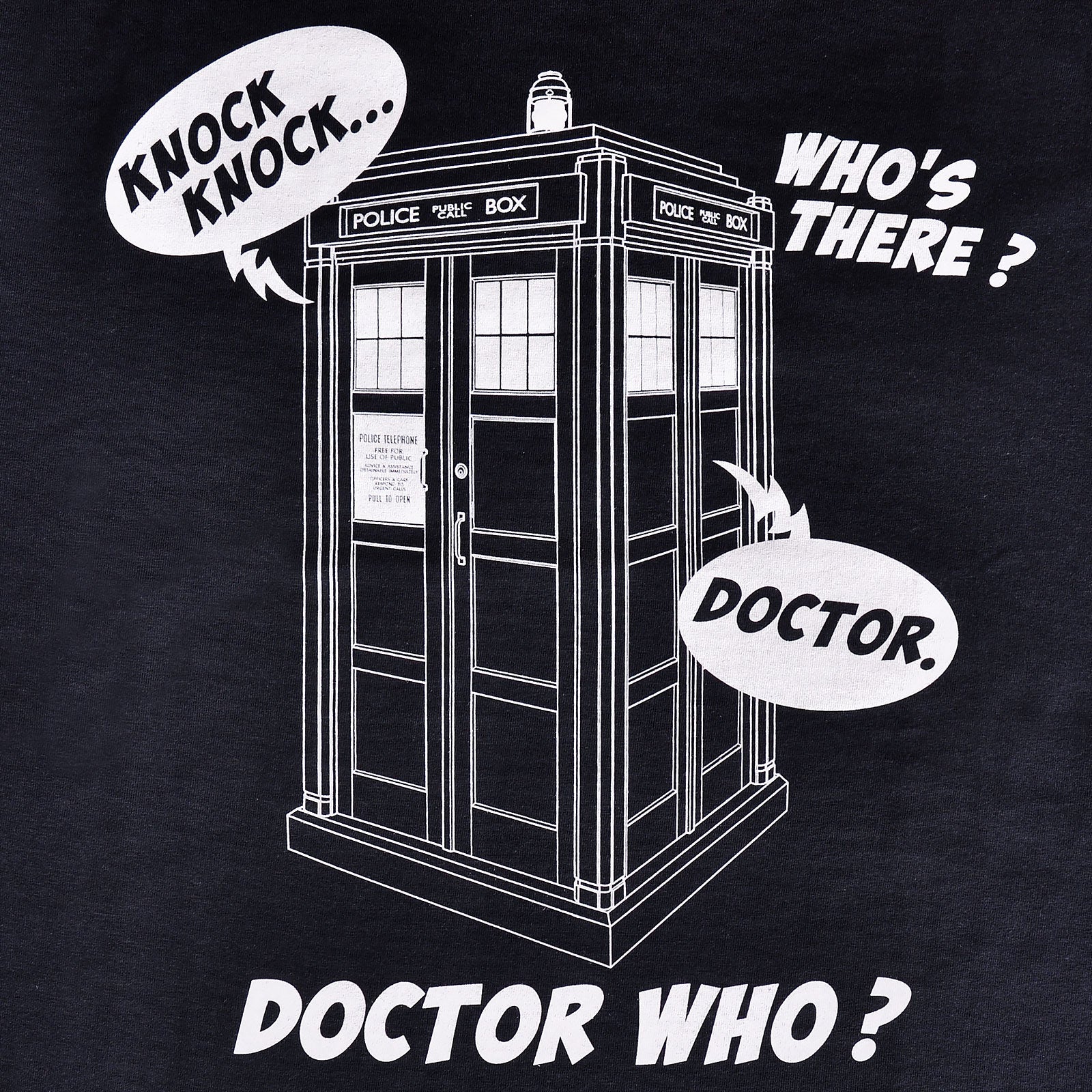 Immagine del prodotto Doctor Who - T-shirt blu Tardis Knock Knock