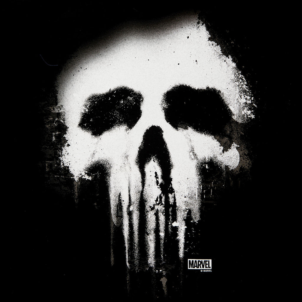 Immagine del prodotto Punisher - T-shirt nera con logo teschio sbiadito