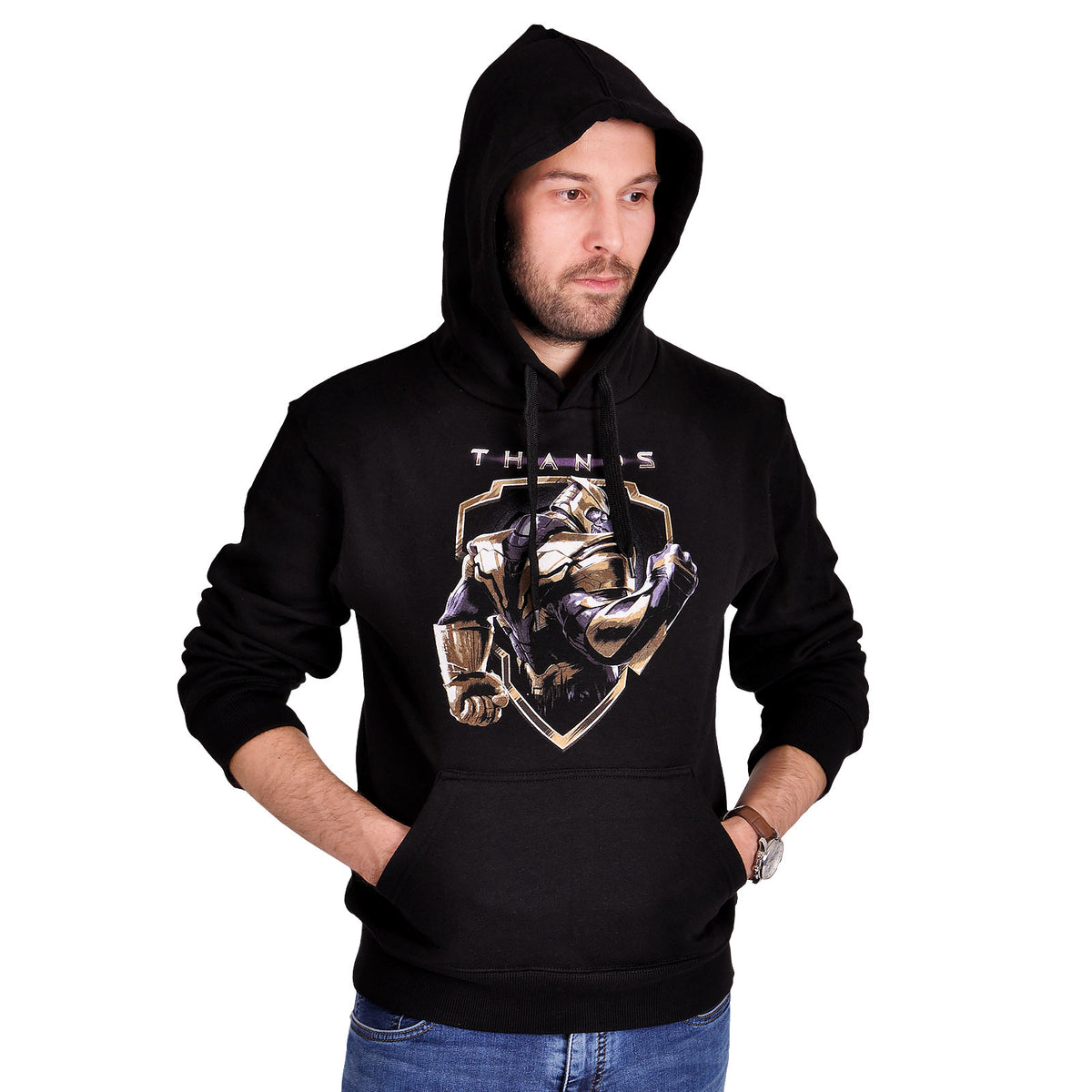 Produktbild Avengers - Thanos Crest Hoodie schwarz