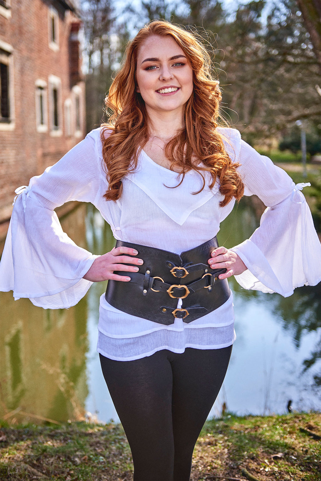 Image produit Ceinture Corset Médiévale Audrey Deluxe Noir