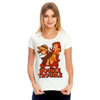 Produktbild Chip und Chap - Double Trouble T-Shirt Damen weiß