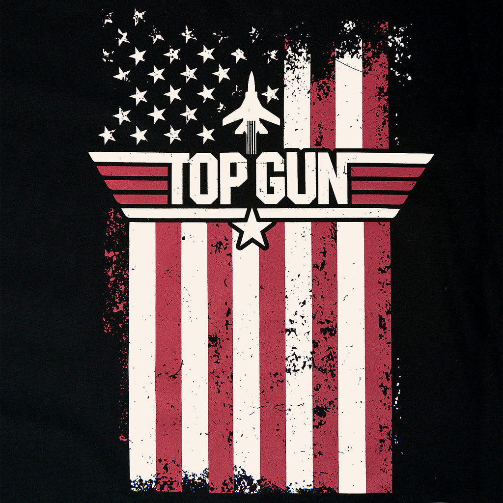 Produktbild Top Gun - Distressed Flag T-Shirt schwarz