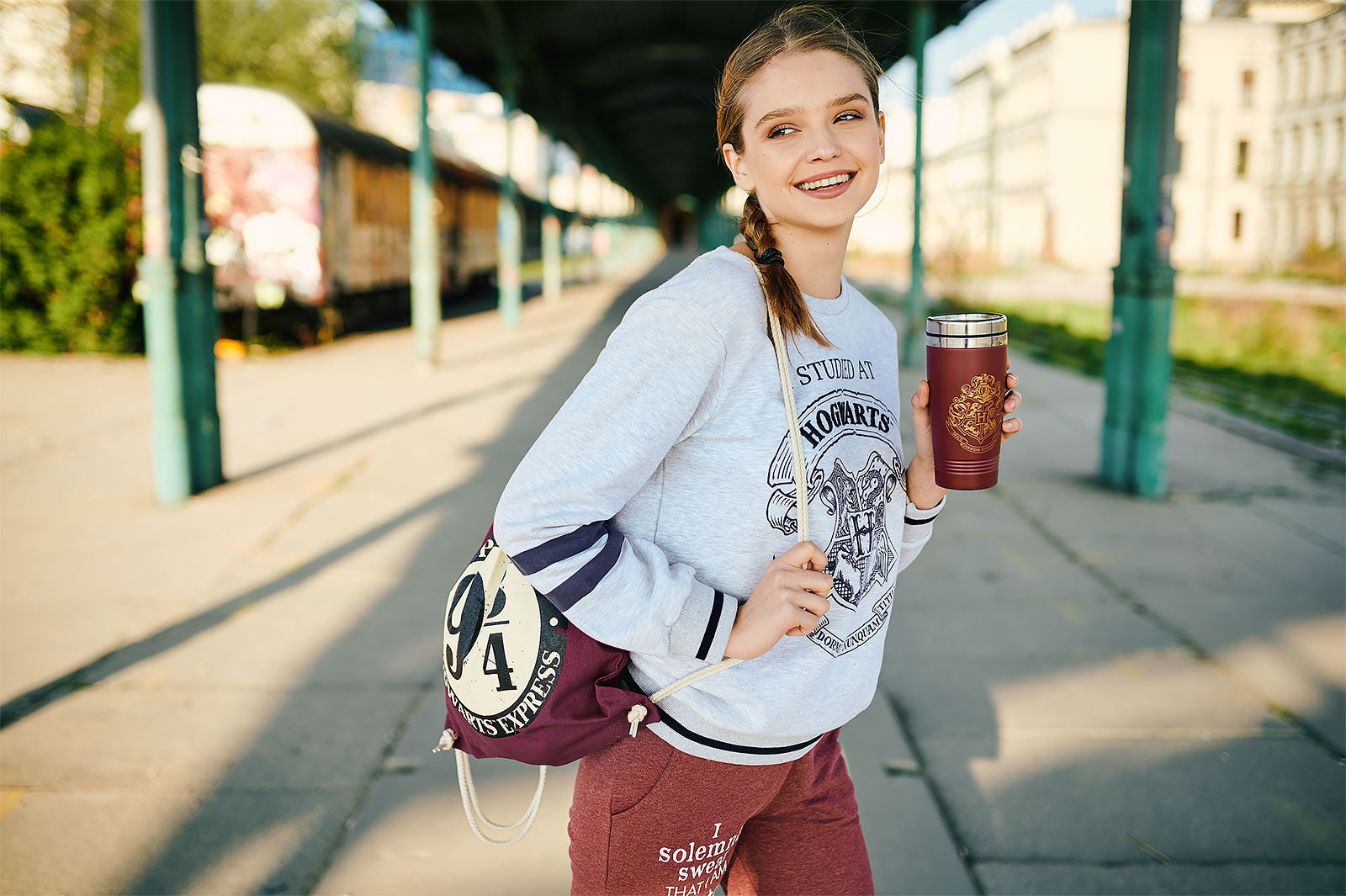 Immagine del prodotto Harry Potter - Ho Studiato a Hogwarts Felpa da Donna Grigia