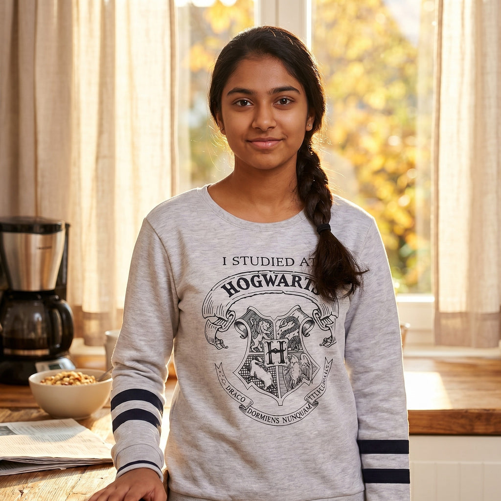 Image produit Harry Potter - J'ai étudié à Poudlard Pull pour femmes gris