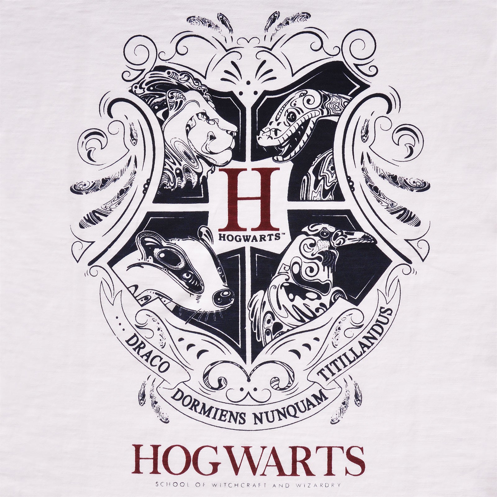 Immagine del prodotto Harry Potter - T-shirt da donna con stemma di Hogwarts bianca