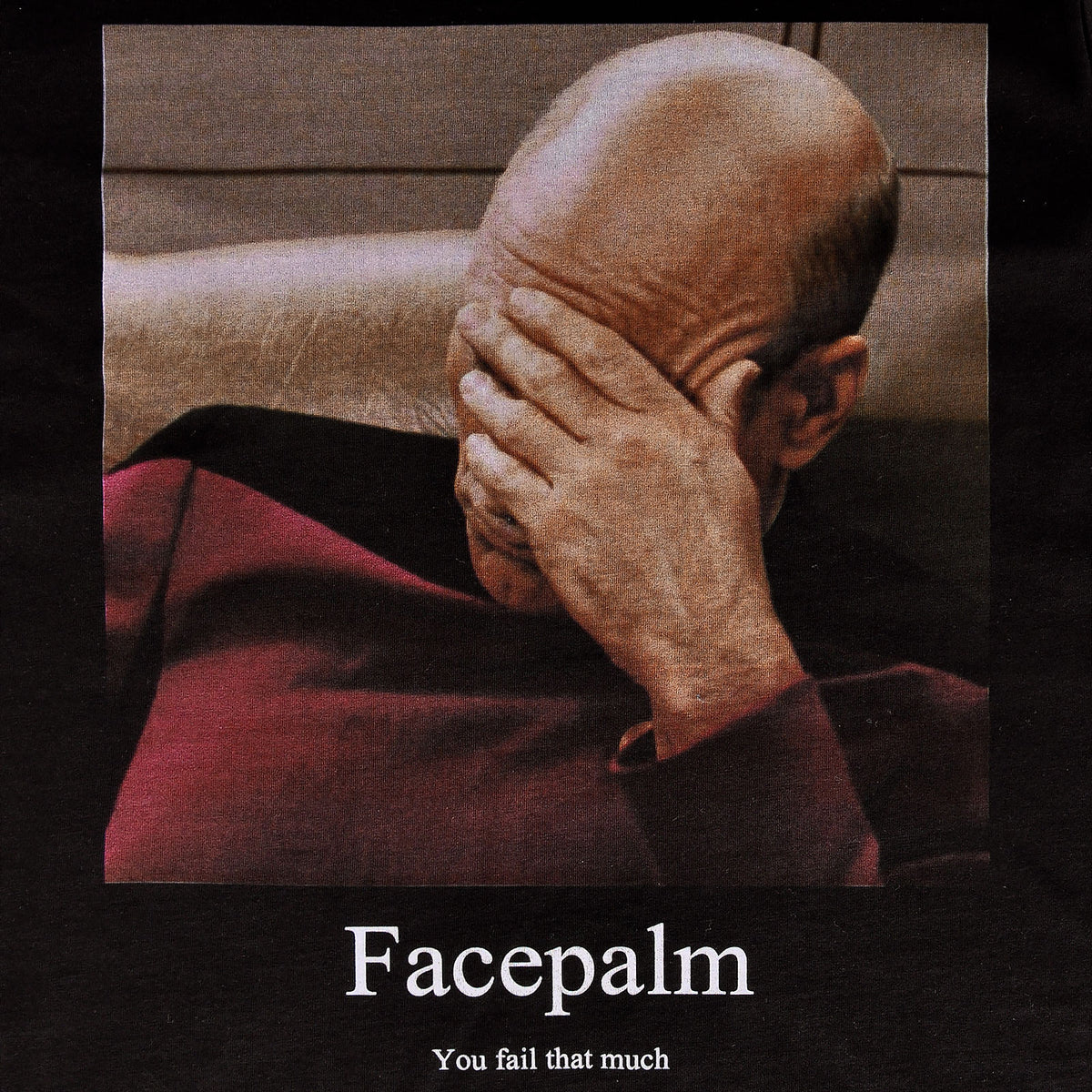 Immagine del prodotto Star Trek - Maglietta nera Picard Facepalm