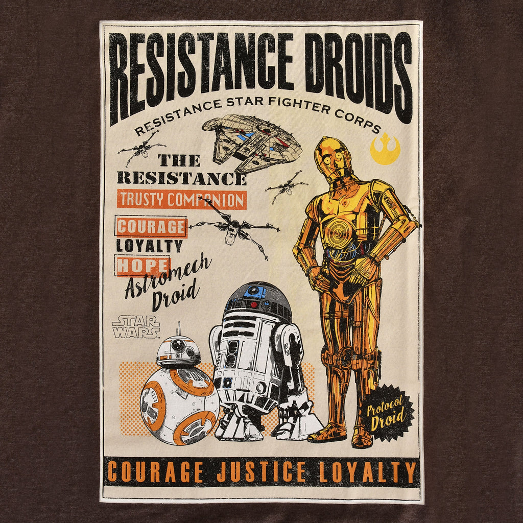 Immagine del prodotto Star Wars - T-shirt Droids della Resistenza marrone