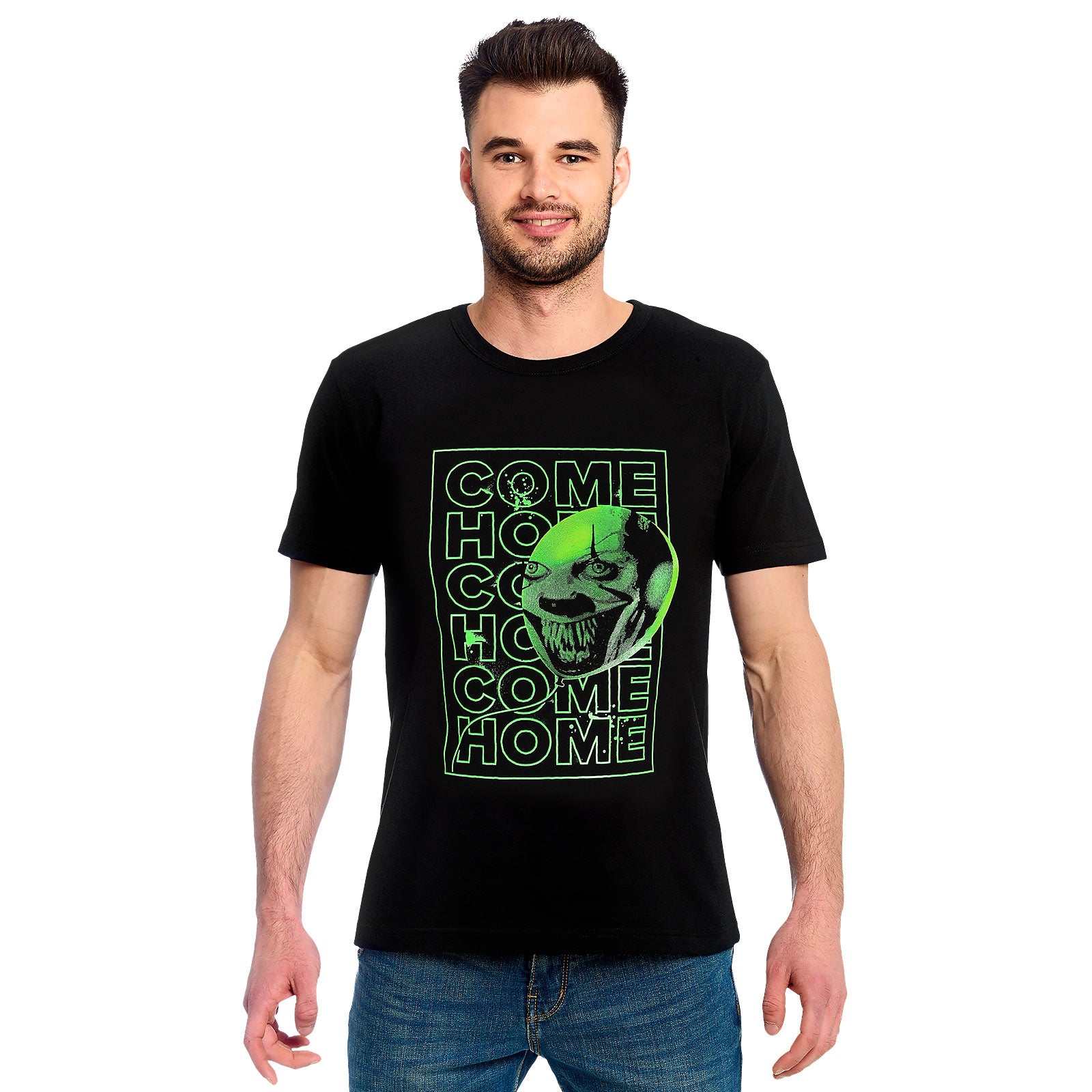 Image produit Stephen King's ÇA - T-shirt noir Come Home Glow in the Dark
