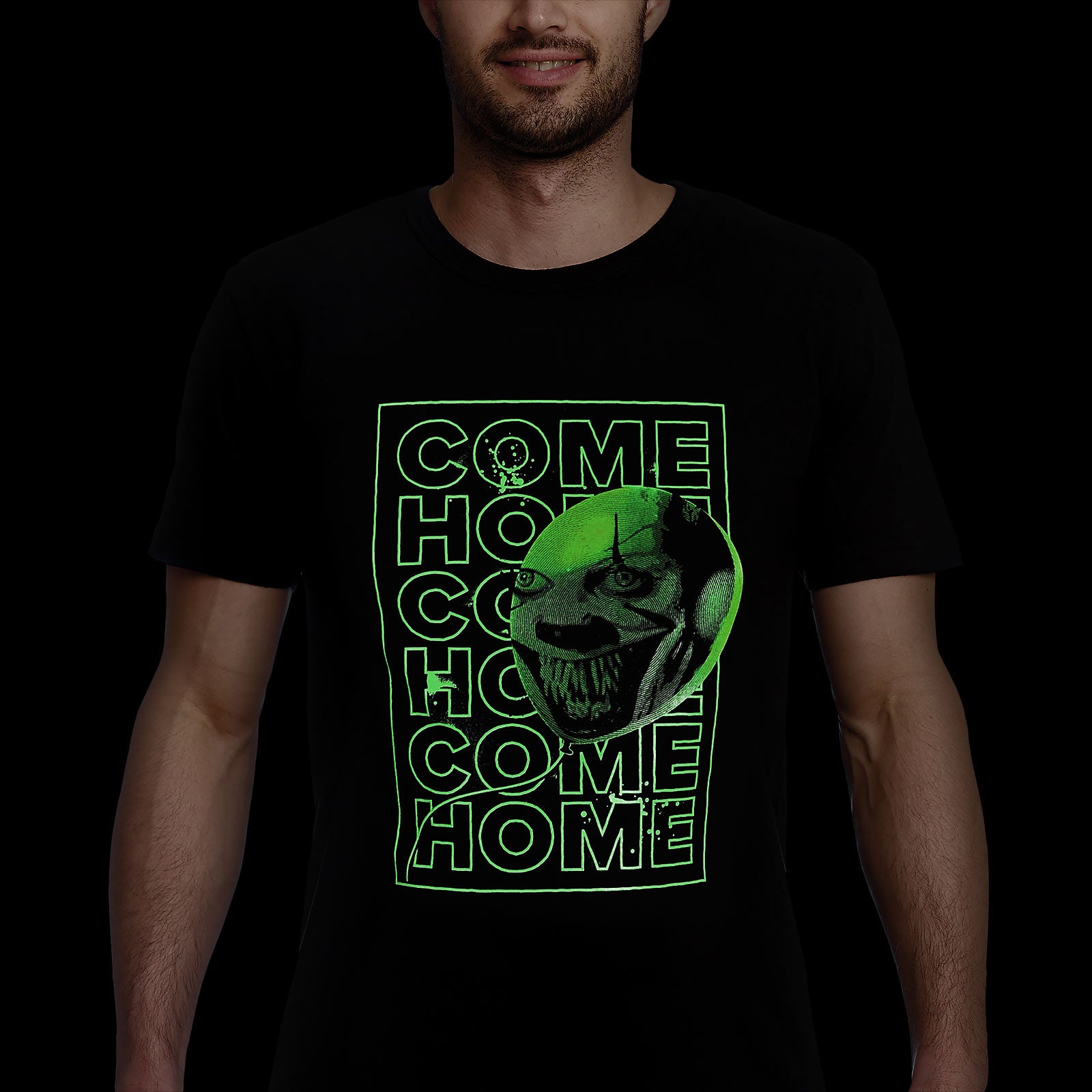 Image produit Stephen King's ÇA - T-shirt noir Come Home Glow in the Dark