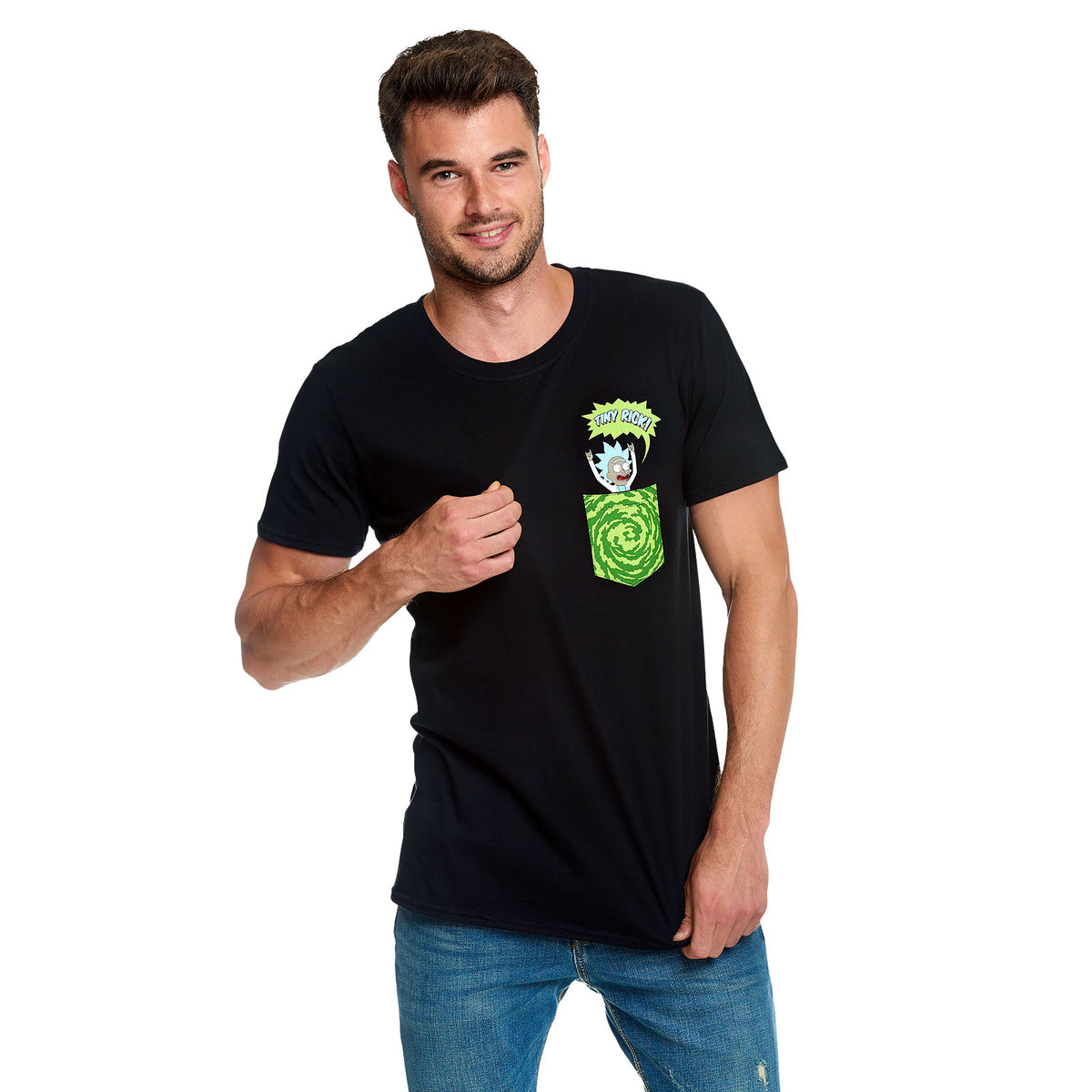 Produktbild Rick and Morty - Tiny Pocket Rick T-Shirt schwarz