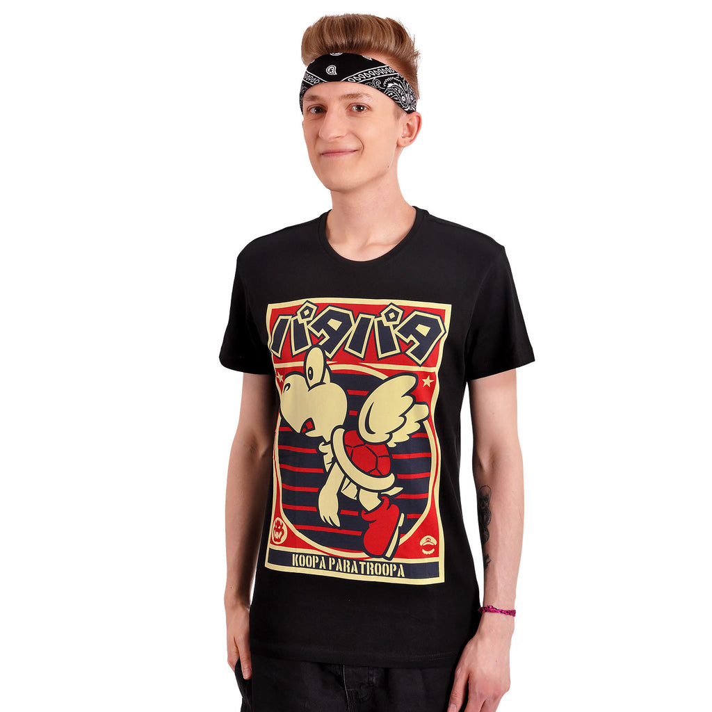 Produktbild Super Mario - Paratroopa Propaganda T-Shirt schwarz