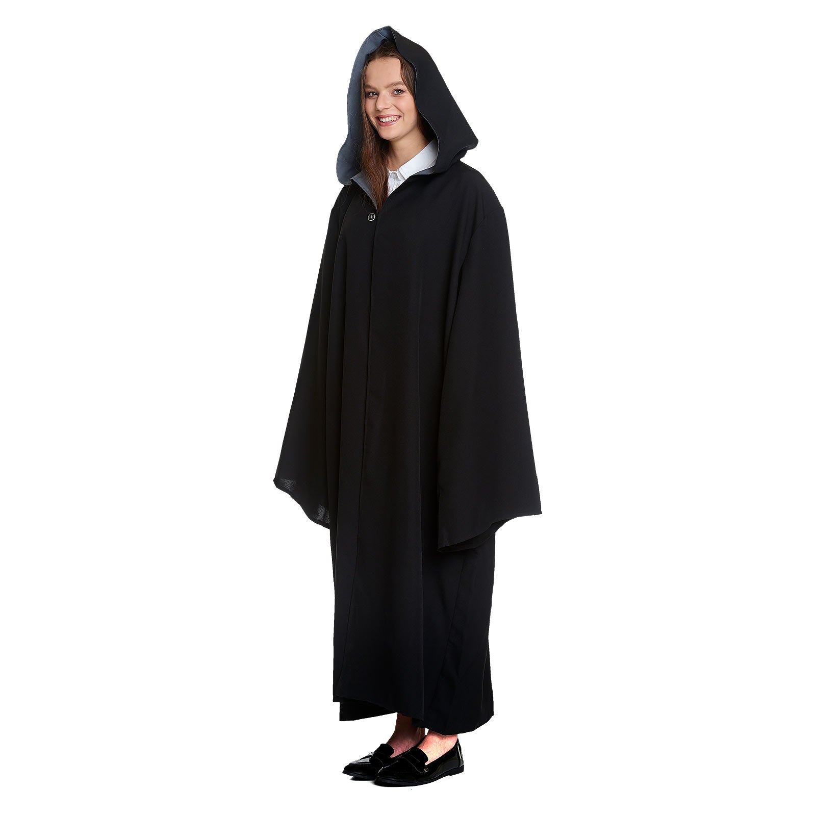 Immagine del prodotto Costume da mago con mantello con cappuccio per fan di Harry Potter