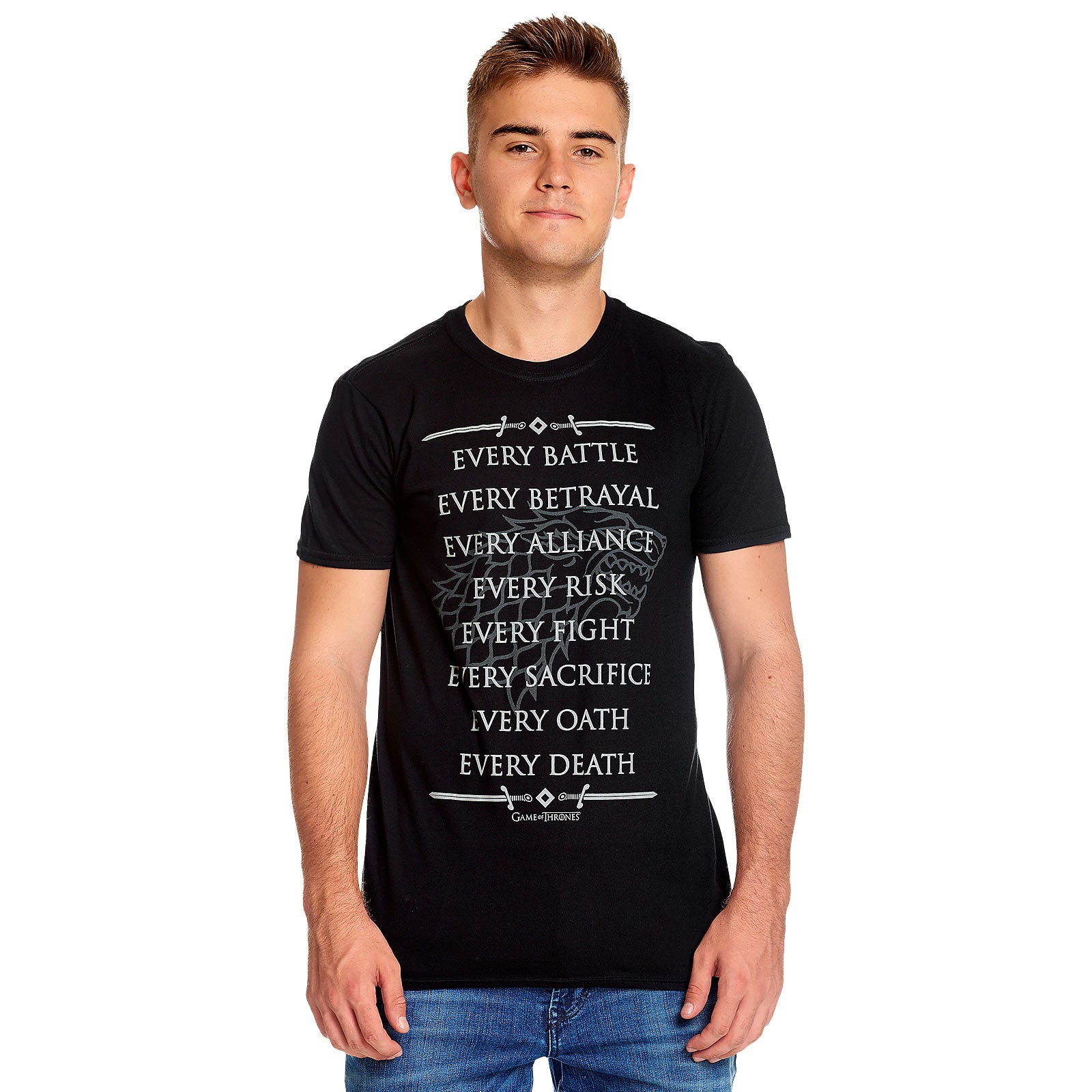 Image produit T-shirt Stark For The Throne noir - Game of Thrones