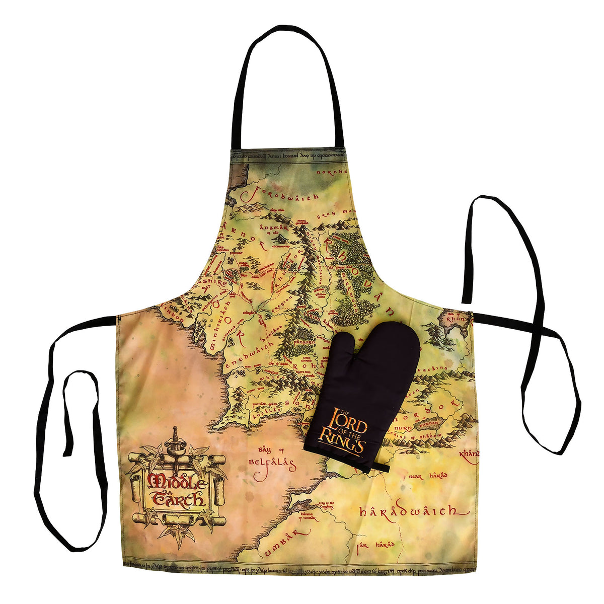 Produktbild Der Herr der Ringe - Mittelerde Karte Schürze mit Ofenhandschuh