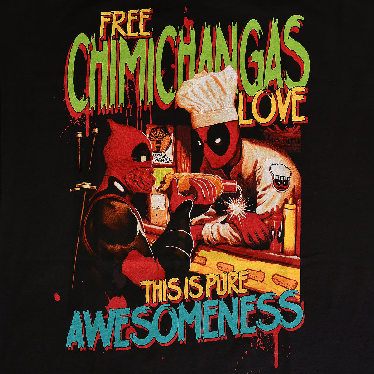Immagine del prodotto Deadpool - T-shirt nera Chimichangas Love