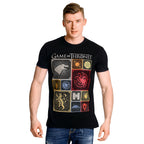 Produktbild Game of Thrones - Häuser Wappen T-Shirt schwarz