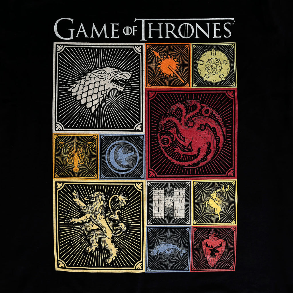 Produktbild Game of Thrones - Häuser Wappen T-Shirt schwarz