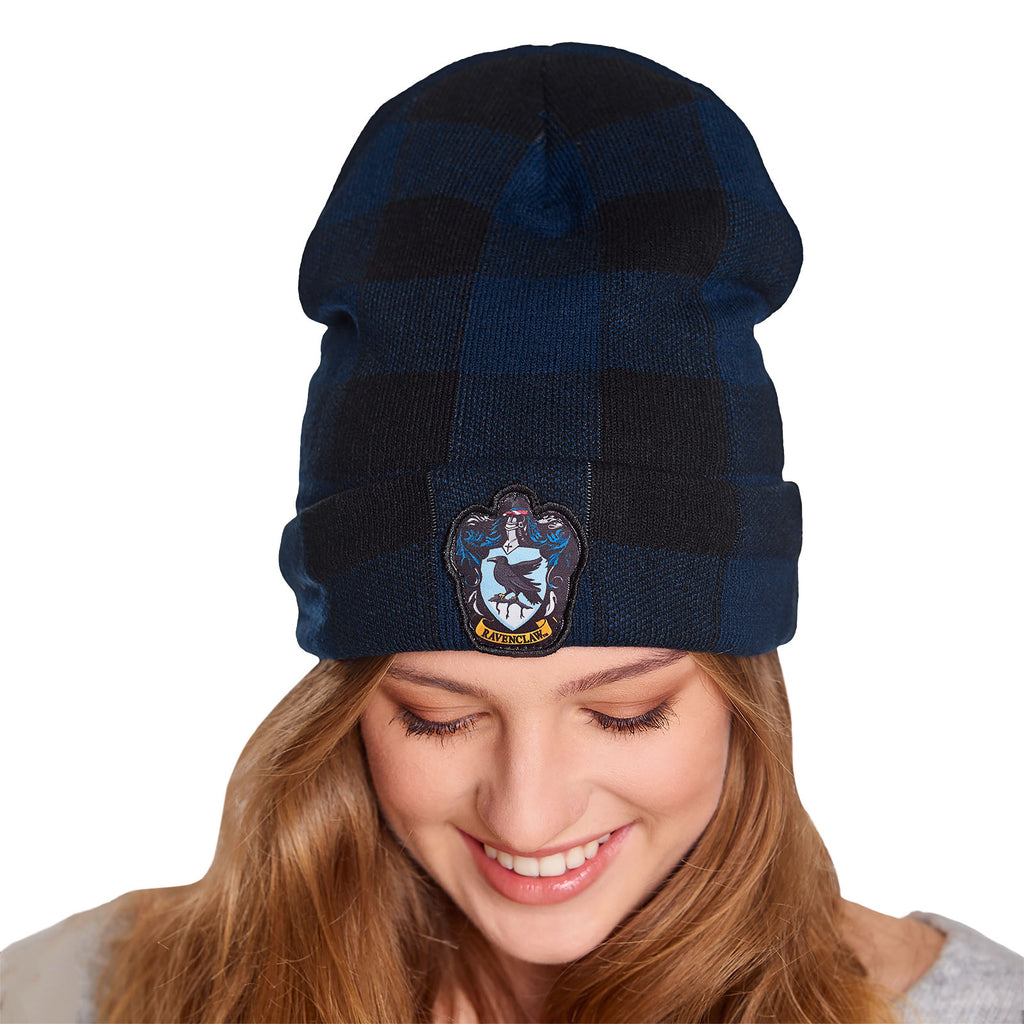 Image produit Harry Potter - Bonnet à carreaux avec blason de Ravenclaw