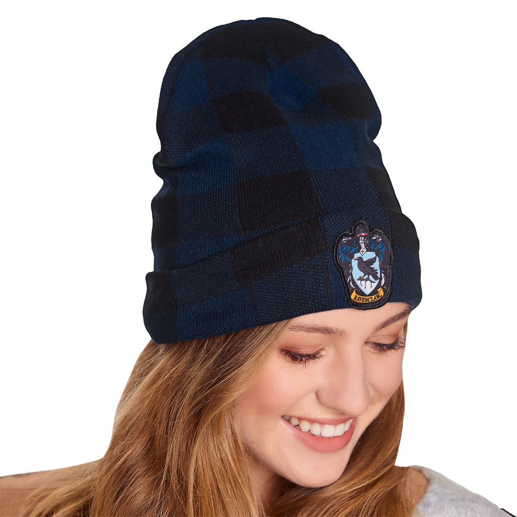 Image produit Harry Potter - Bonnet à carreaux avec blason de Ravenclaw