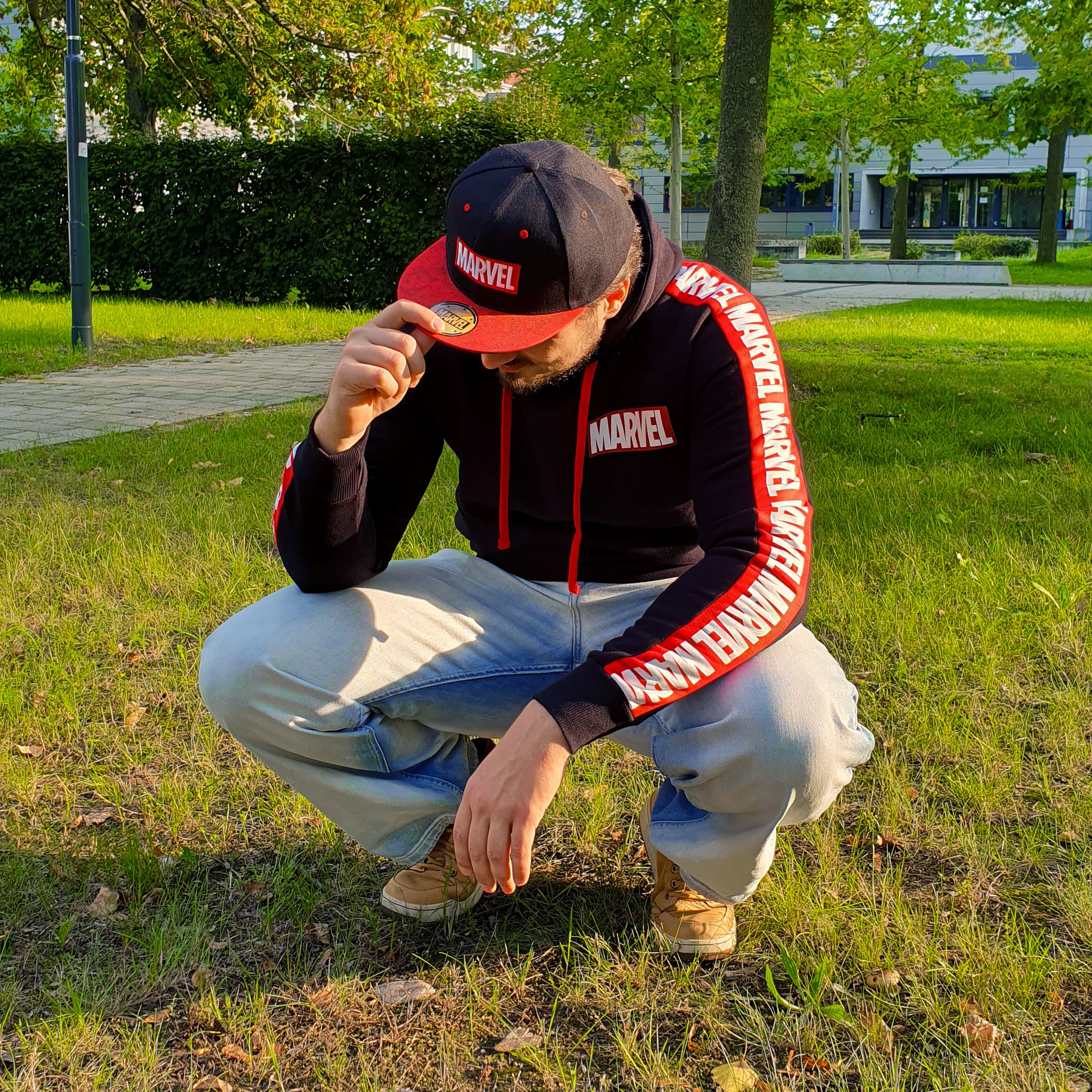 Image produit Casquette de baseball Marvel Comics noir-rouge