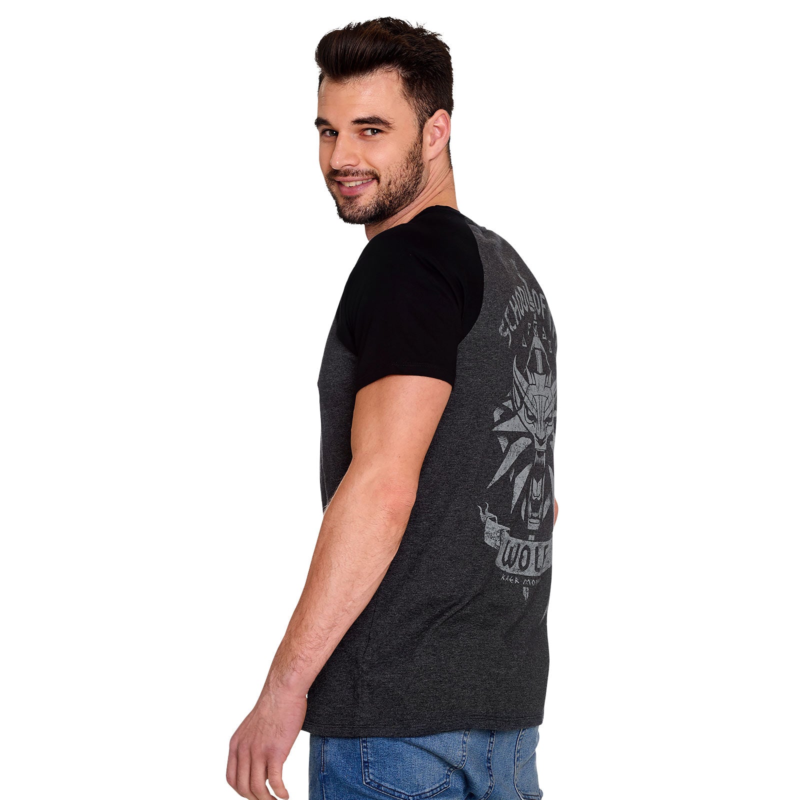 Image produit Witcher - T-shirt gris de l'école du loup