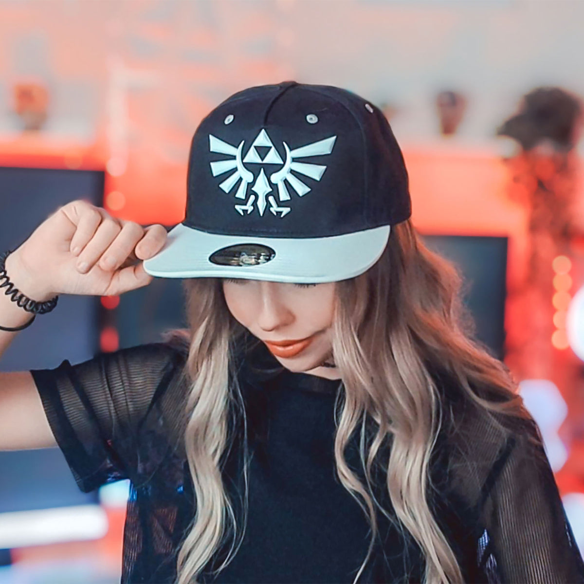 Produktbild Zelda - Hyrule Logo Snapback Cap schwarz-weiß