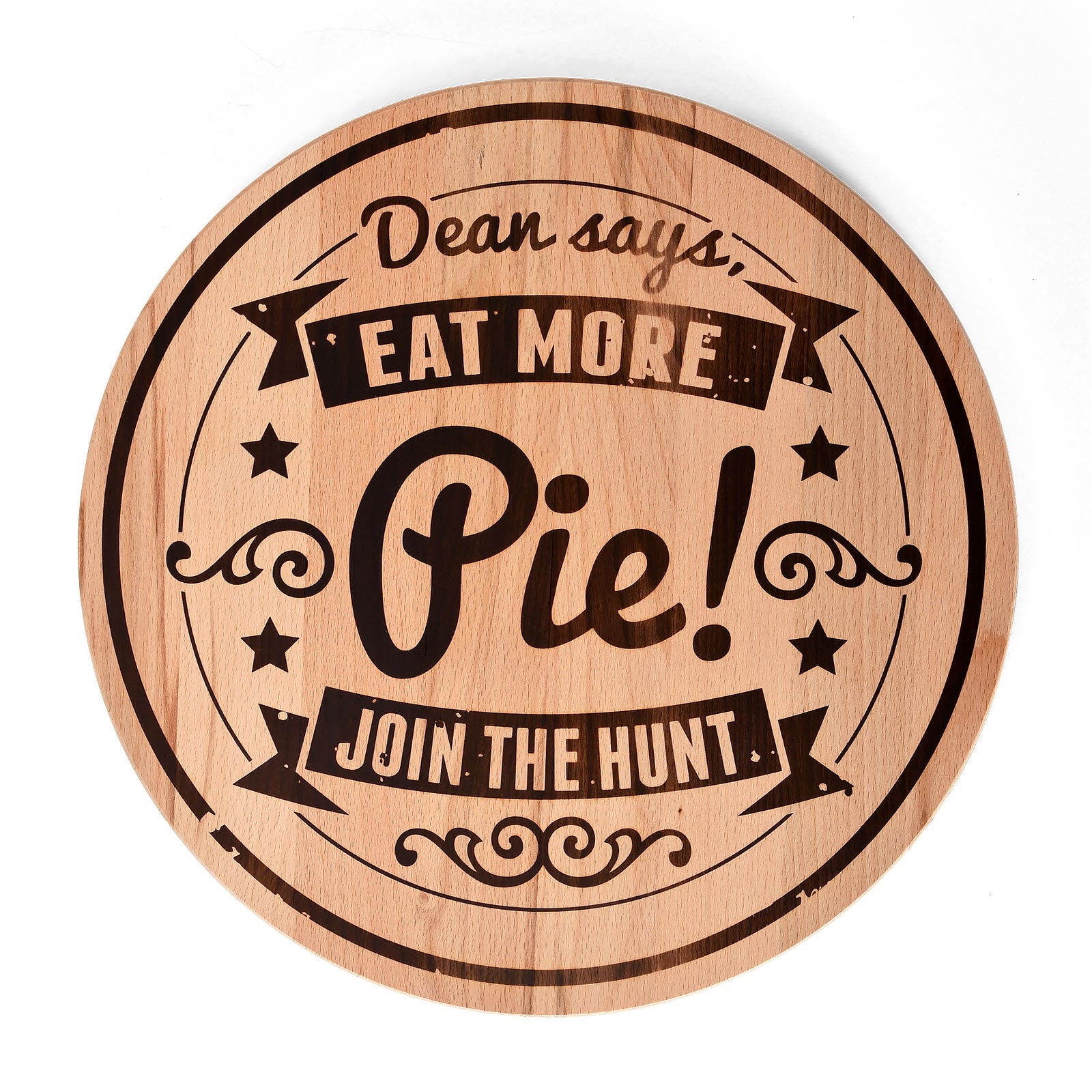 Image produit Supernatural - Eat More Pie Planche à découper en hêtre