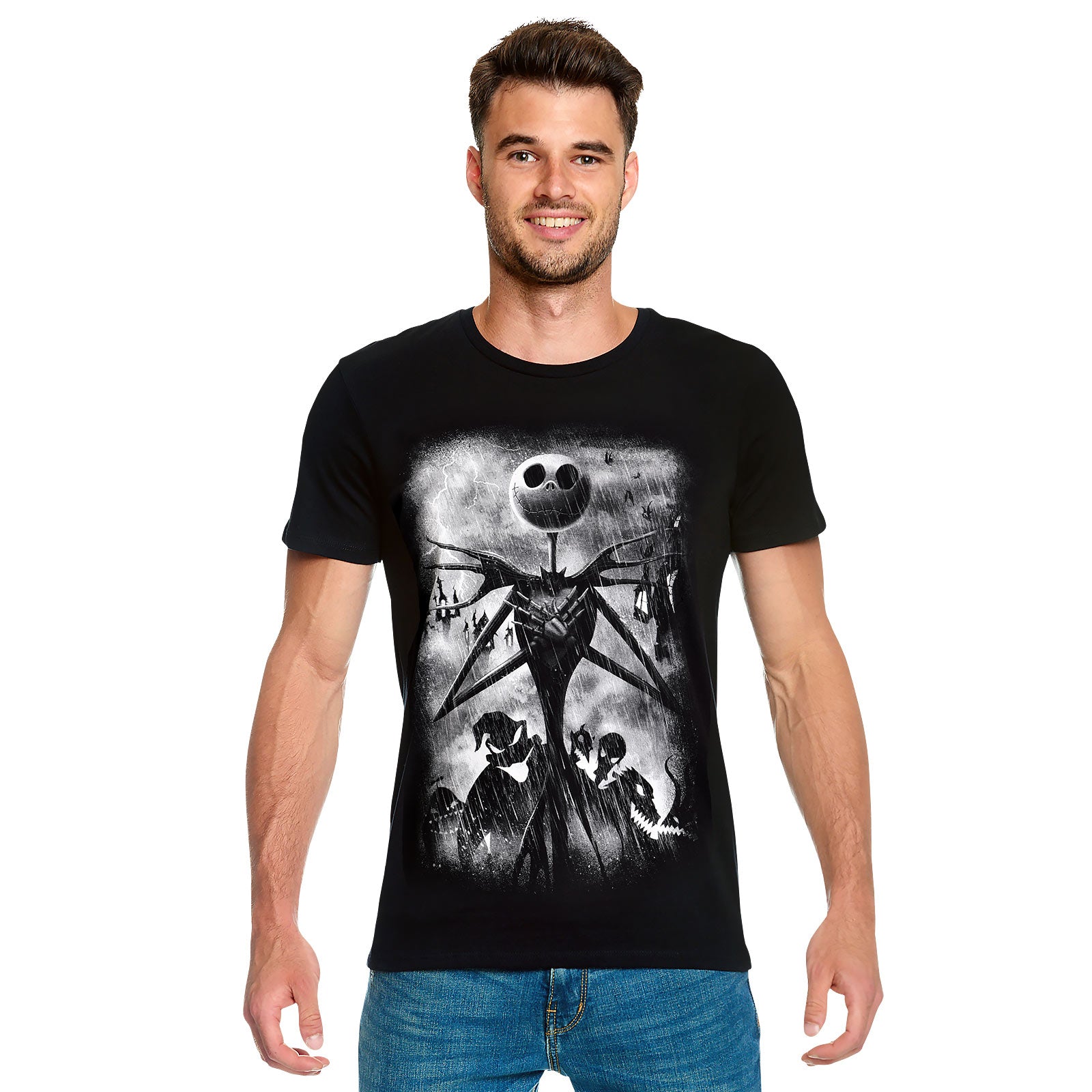 Produktbild Nightmare Before Christmas - Jack Stormy Skies T-Shirt schwarz
