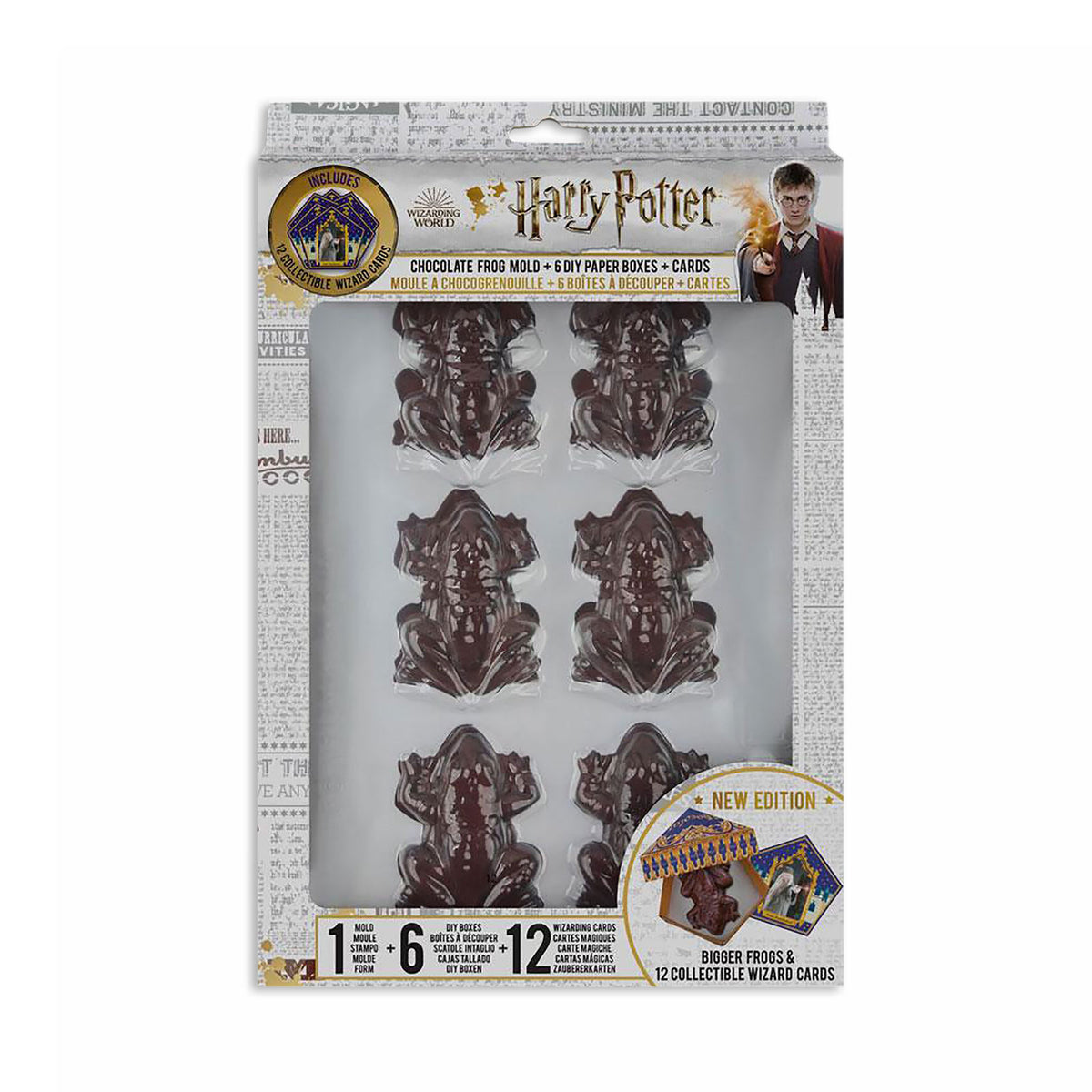 Image produit Moule à pralines Grenouille en chocolat avec cartes à collectionner - Harry Potter