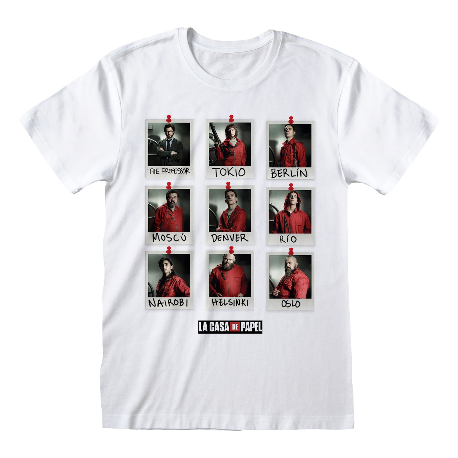 Immagine del prodotto La Casa di Carta - T-shirt Polaroid bianca