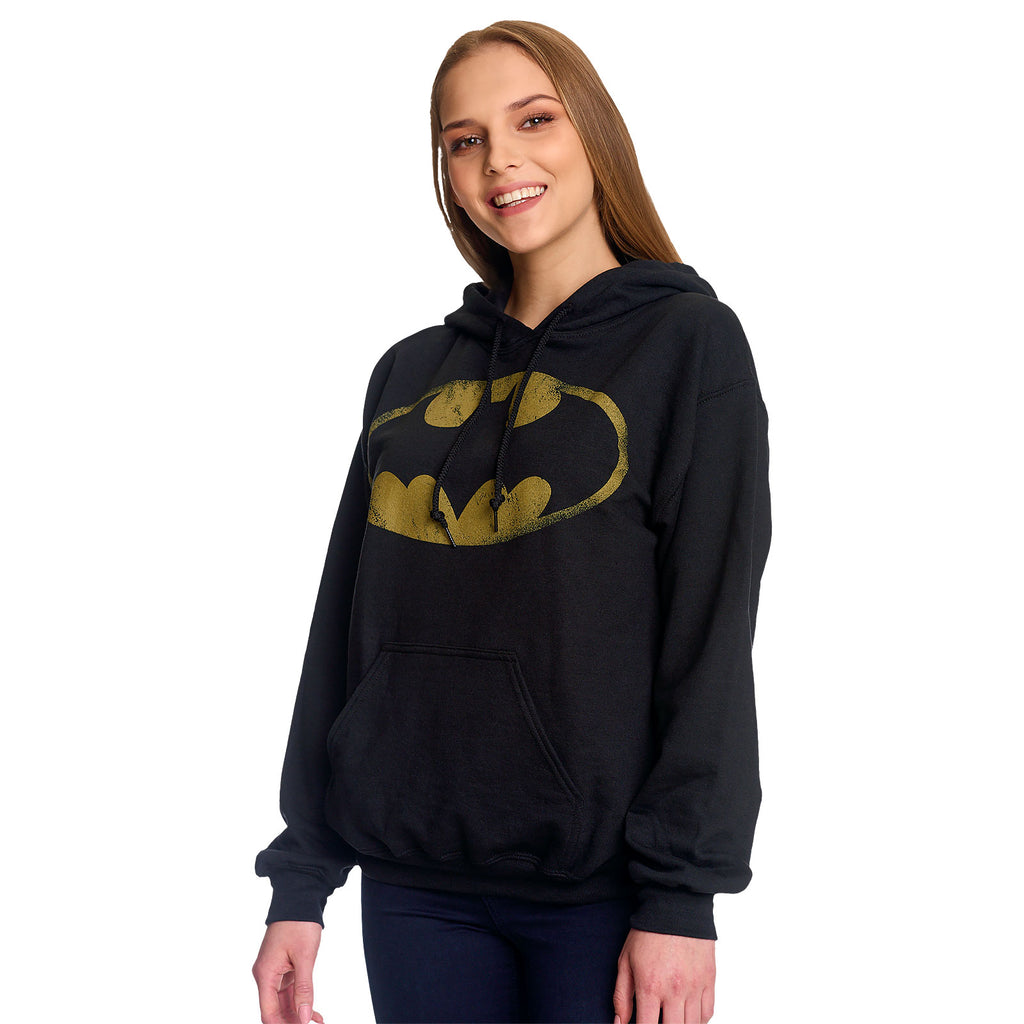 Image produit Batman - Sweat à capuche noir avec logo Bat en détresse