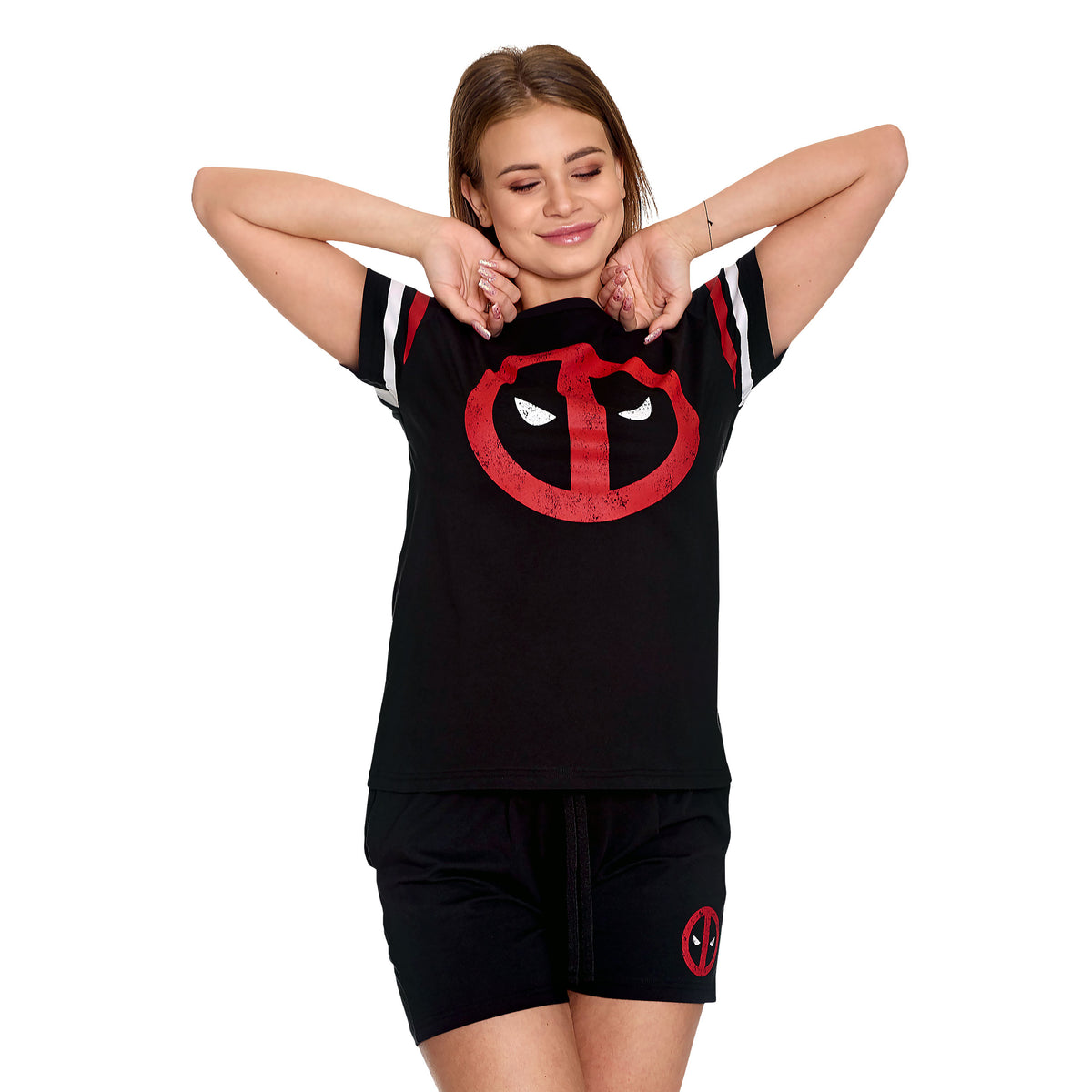 Produktbild Deadpool - Logo Pyjama kurz Damen schwarz
