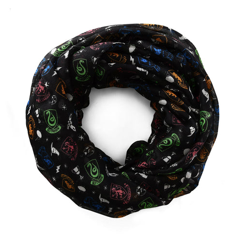 Immagine del prodotto Harry Potter - Sciarpa Loop dello stemma di Hogwarts nera