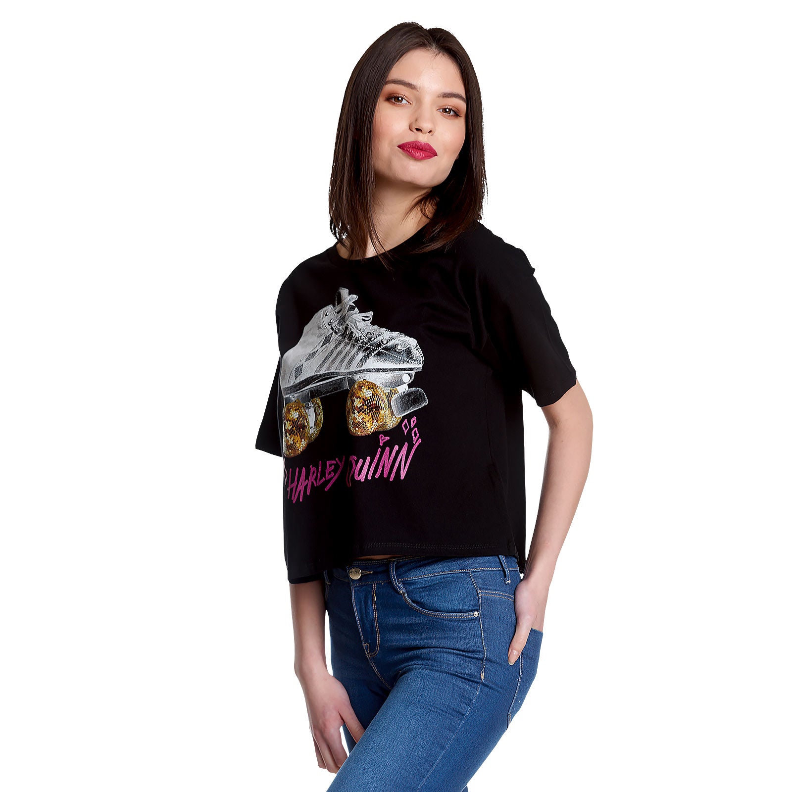 Produktbild Birds of Prey - Harley Roller Skates Crop Top Damen schwarz