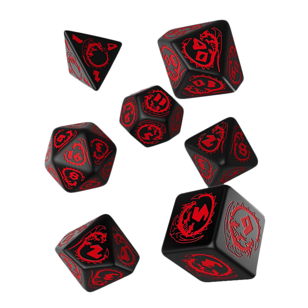 Produktbild Dragons RPG Würfel Set 7tlg schwarz