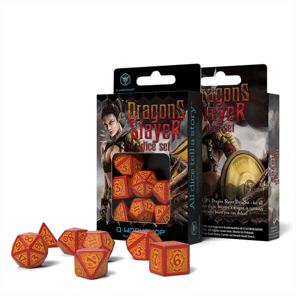 Product image Dragon Slayer RPG Dice Set 7pcs red-orange