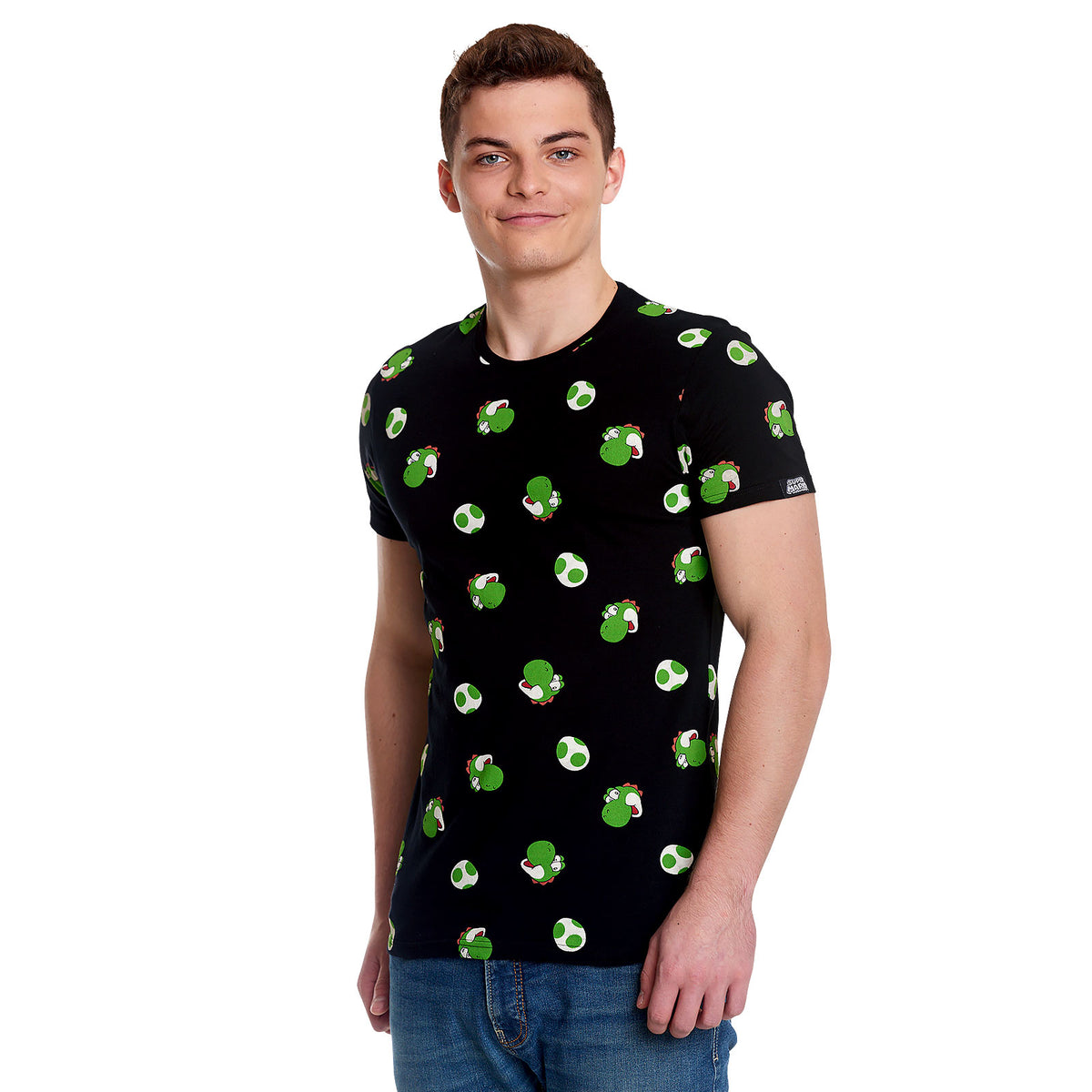 Image produit Super Mario - Yoshi & Oeufs T-Shirt noir