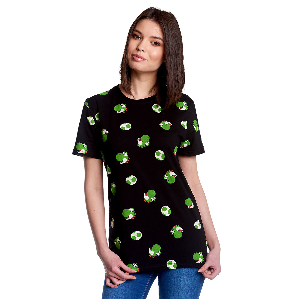 Image produit Super Mario - Yoshi & Oeufs T-Shirt noir