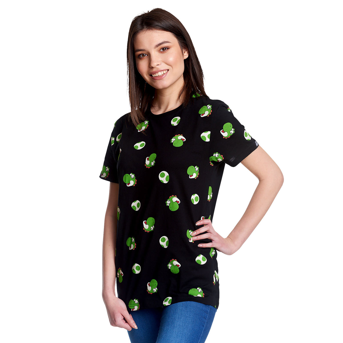Image produit Super Mario - Yoshi & Oeufs T-Shirt noir