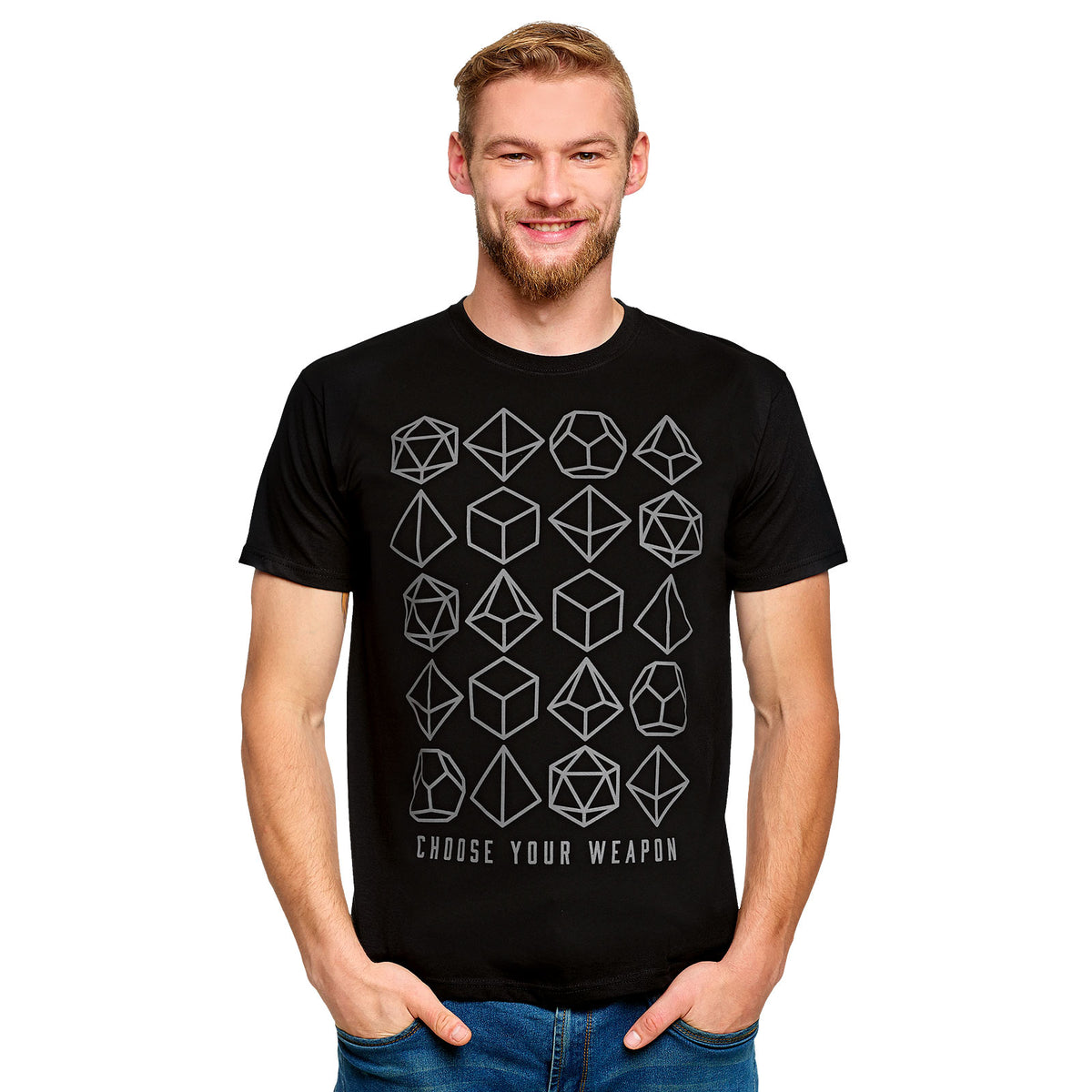 Immagine del prodotto Scegli la tua arma Dadi T-shirt nera