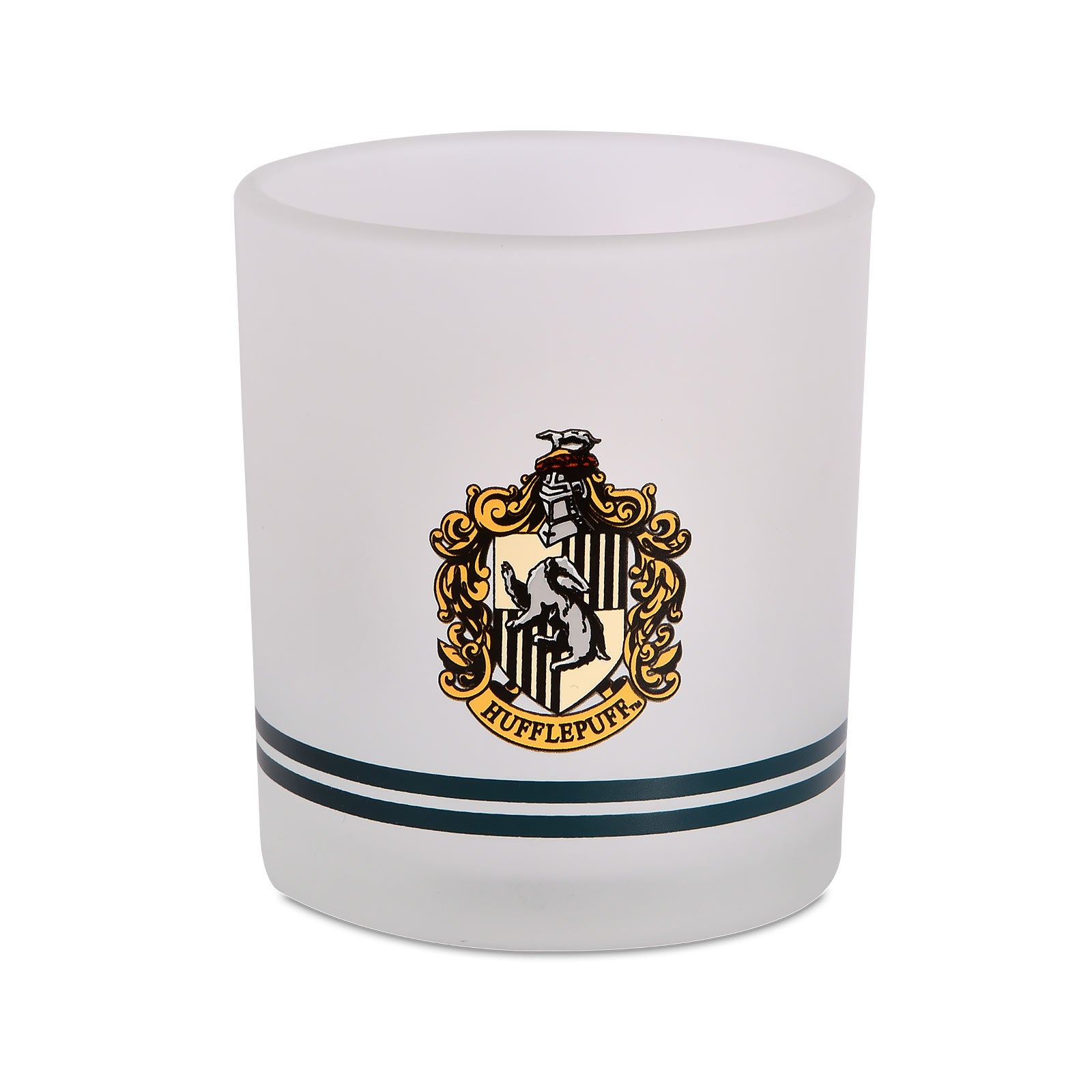 Immagine del prodotto Harry Potter - Bicchiere di vetro latte con stemma di Hufflepuff