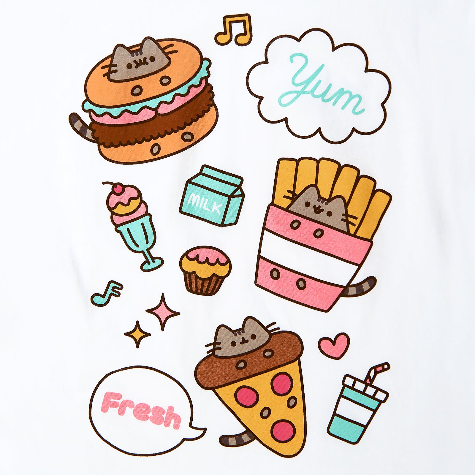 Image produit Pusheen - T-shirt Foodie pour femmes blanc