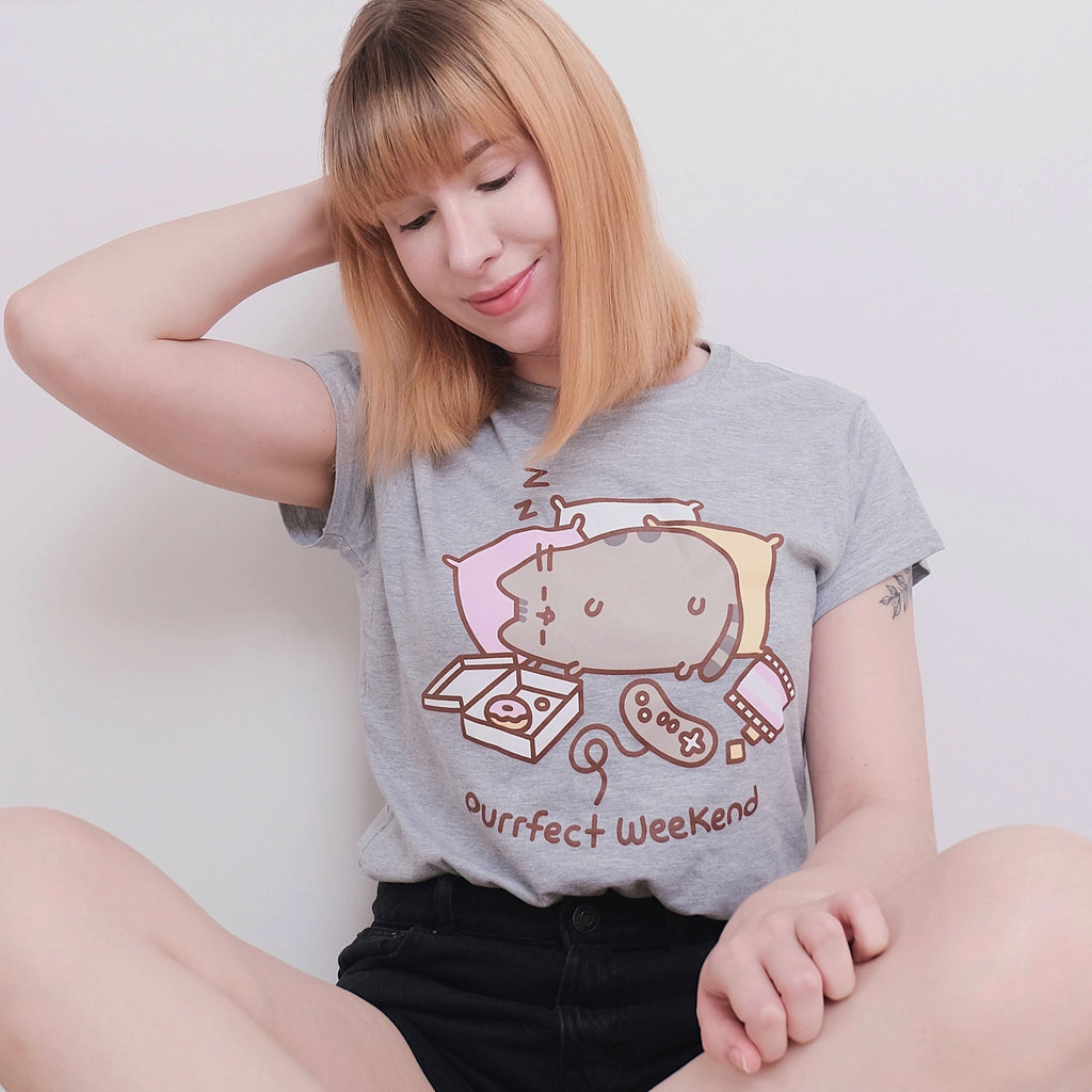 Produktbild Pusheen - Purrfect Weekend Damen T-Shirt grau
